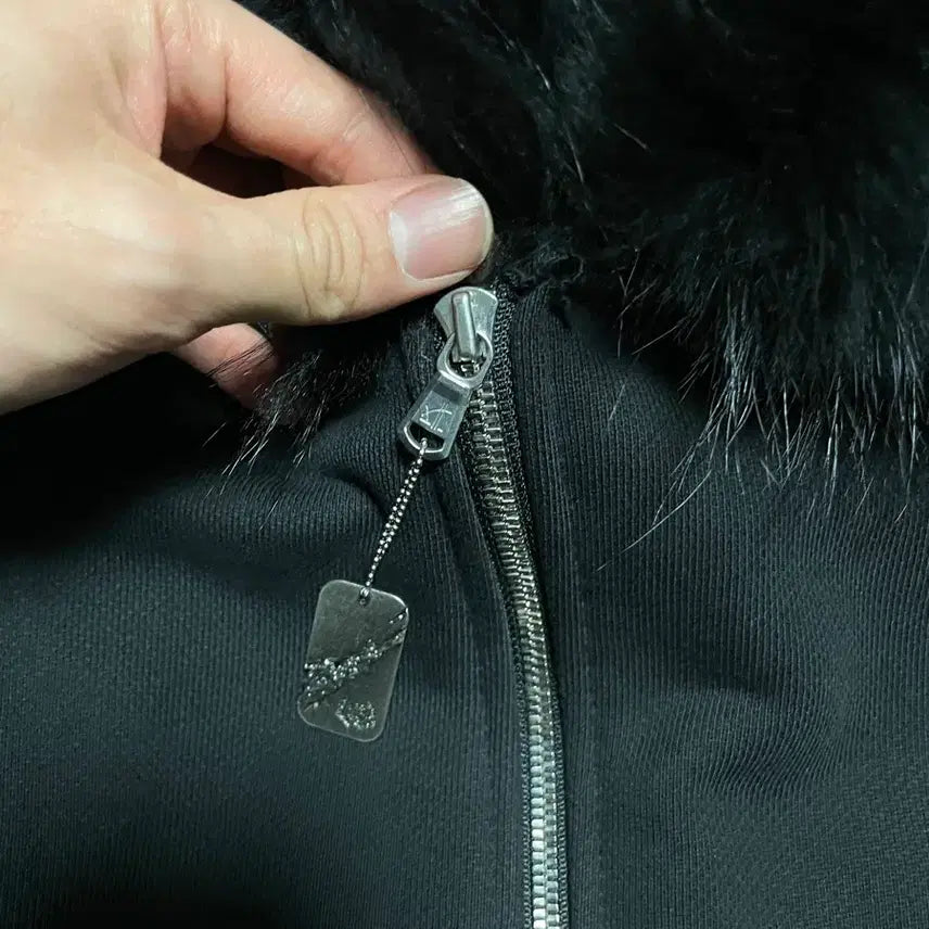 [BUNJANG] POG Service N2B Real Raccoon Fur Hooded Zip-up / [2] POG.service 포그서비스 n2b 후디