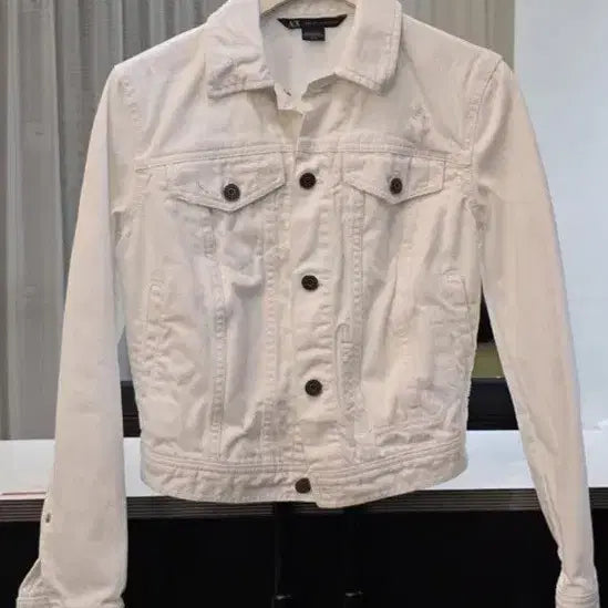 [BUNJANG] Armani Exchange White Denim Jacket XS / Armani Exchange 화이트 데님 자켓 청자켓 알마니익스체인지 아