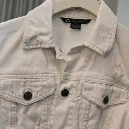 [BUNJANG] Armani Exchange White Denim Jacket / Armani Exchange 화이트 데님 자켓 청자켓 알마니익스체인지 아