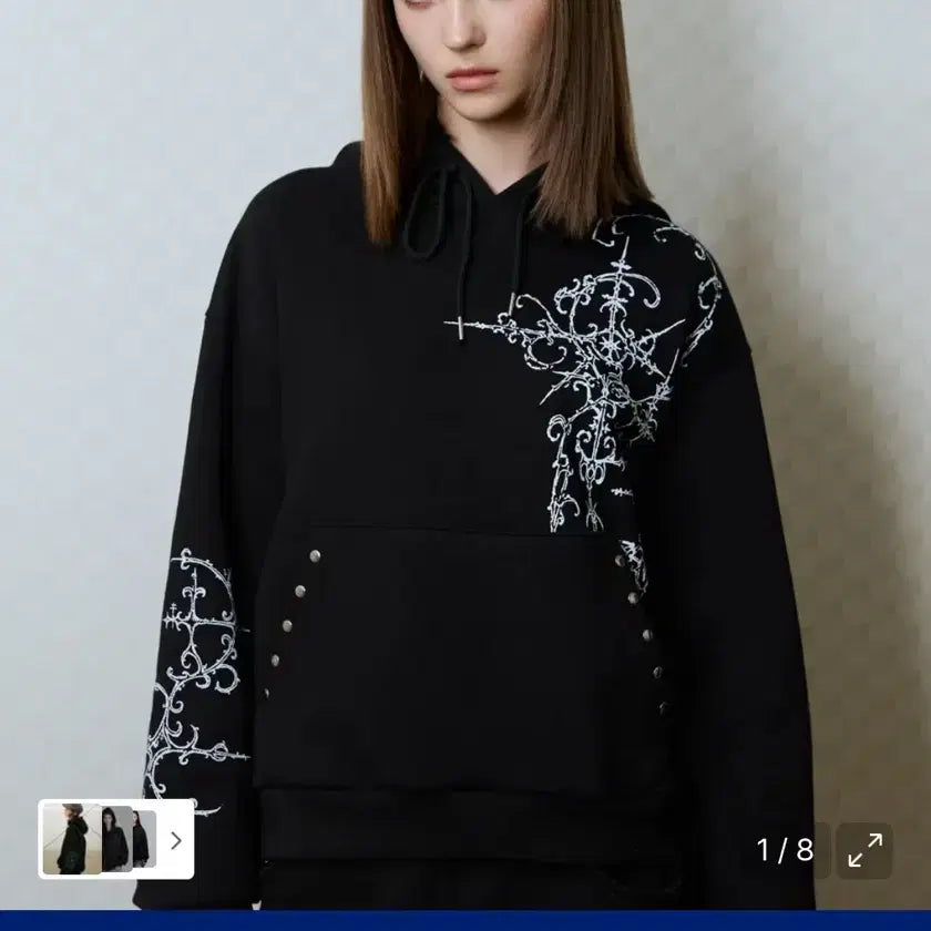 [BUNJANG] Love Is True Goth Punk Hoodie / 러브이즈트루 후드티 고스펑크