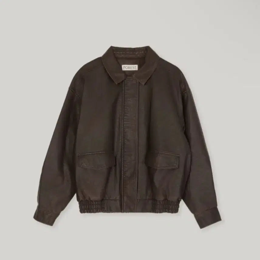 [BUNJANG] Forest Girls Leather Blouson Jacket / 포레스트 걸스 레더 블루종 가죽점퍼