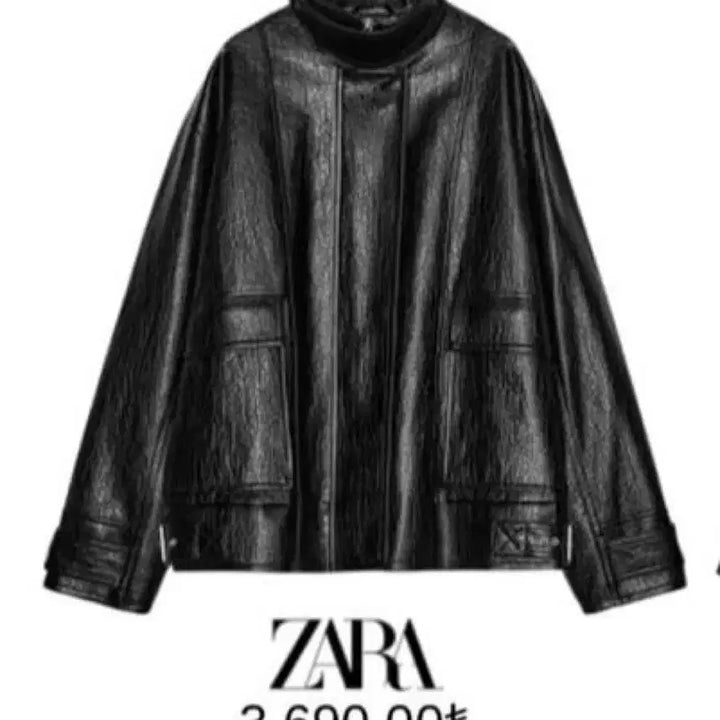 [BUNJANG] ZARA Oversized Faux Leather Jacket S / (새상품)자라 오버사이즈 페이크 레더 재킷 S