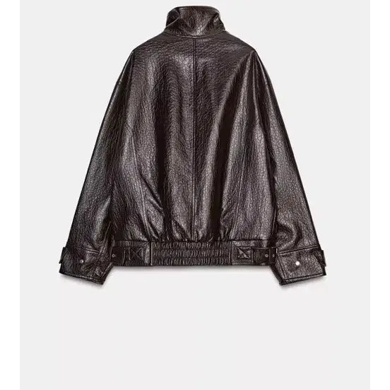 [BUNJANG] ZARA Oversized Faux Leather Jacket S / (새상품)자라 오버사이즈 페이크 레더 재킷 S