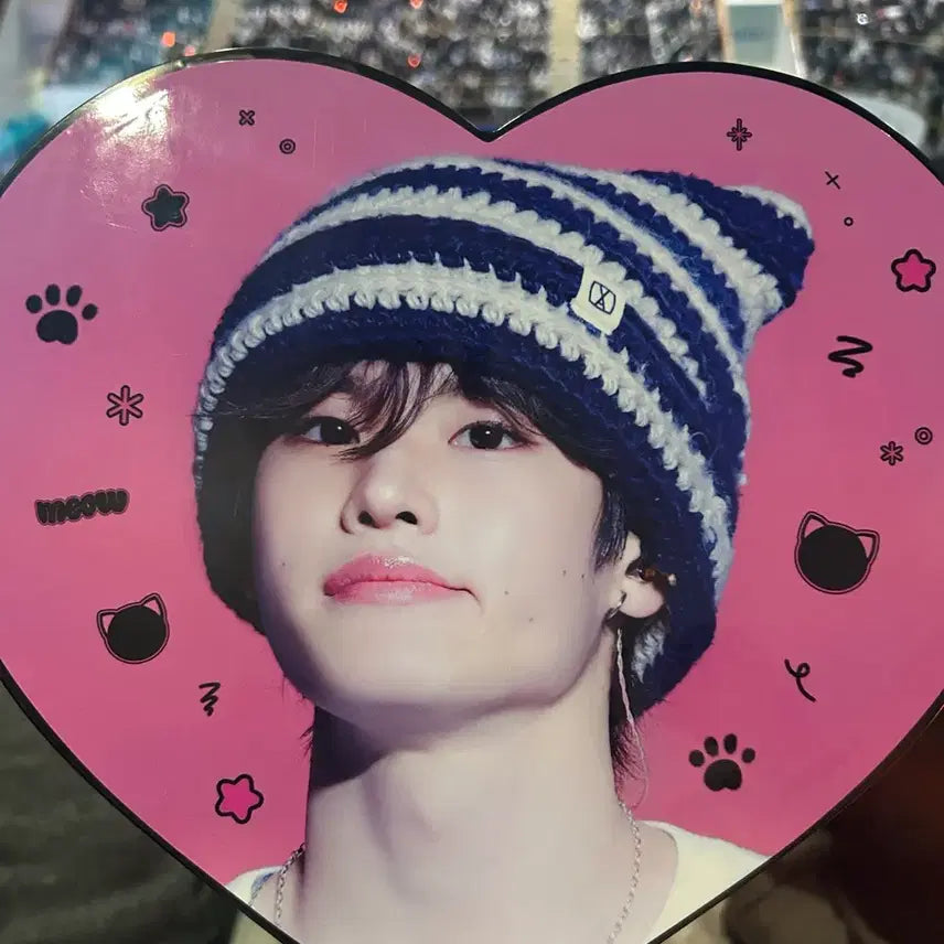 [BUNJANG] RIIZE Sohee Tto-nyang-i Version Heart Uchiwa / 라이즈 소희 하트 우치와 또냥이 버전