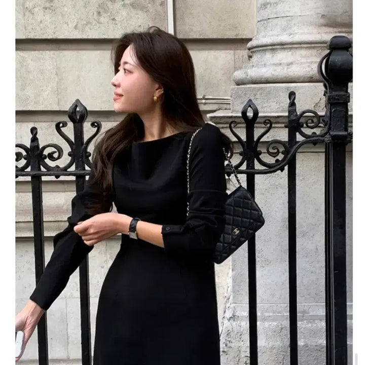 [BUNJANG] Gaenestyle Arte Dark Navy Long Dress / 후기많음)  가내스라 인기격식룩 아르테  원피스