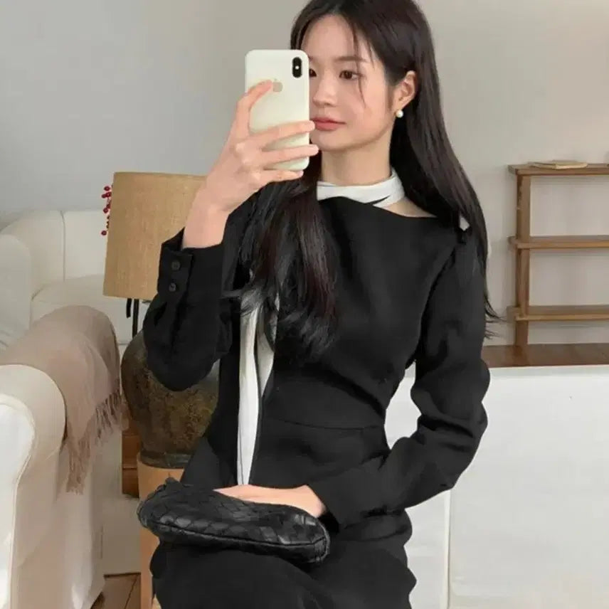 [BUNJANG] Gaenestyle Arte Dark Navy Long Dress / 후기많음)  가내스라 인기격식룩 아르테  원피스