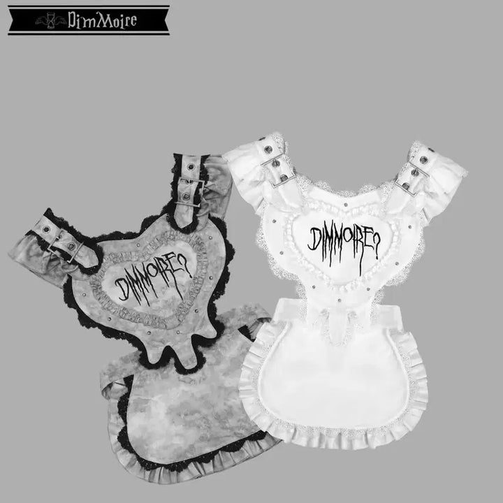 [BUNJANG] Dimanche Heart Maid Dress / 딤모아르 하트 메이드 원피스 양산형지뢰계디마럽리즈리사로지타피움레플렘시허니