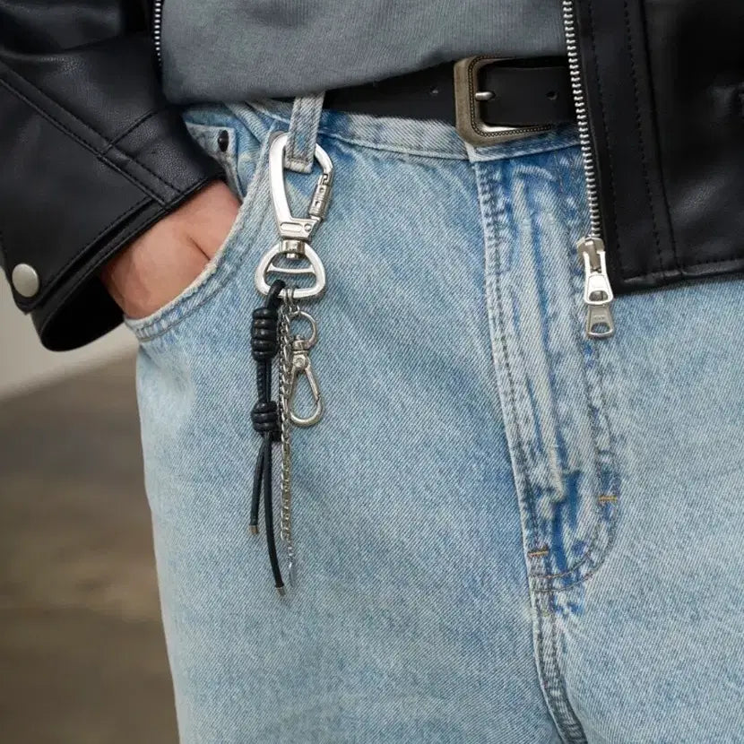 [BUNJANG] Sperone Real Leather Multi Carabiner Keyring / [스페로네] "리얼레더"  멀티 카라비너 키링