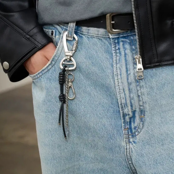[BUNJANG] Sperone Real Leather Multi Carabiner Keyring / [스페로네] "리얼레더"  멀티 카라비너 키링