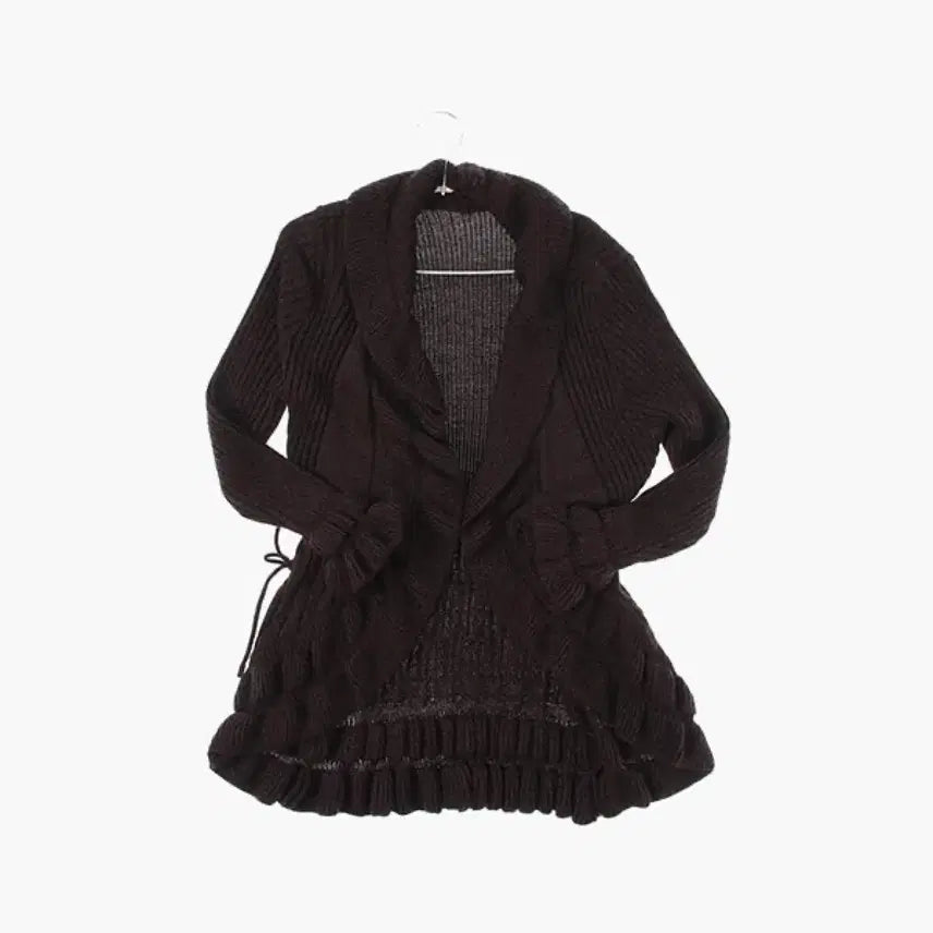 [BUNJANG] Brown Knit Long Cardigan / 브라운 니트 롱 가디건