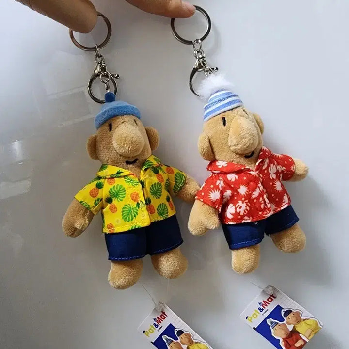 [BUNJANG] Pat & Mat Tanning Doll Keyring Set / (신규) 패트와매트 태닝 인형 키링 2종