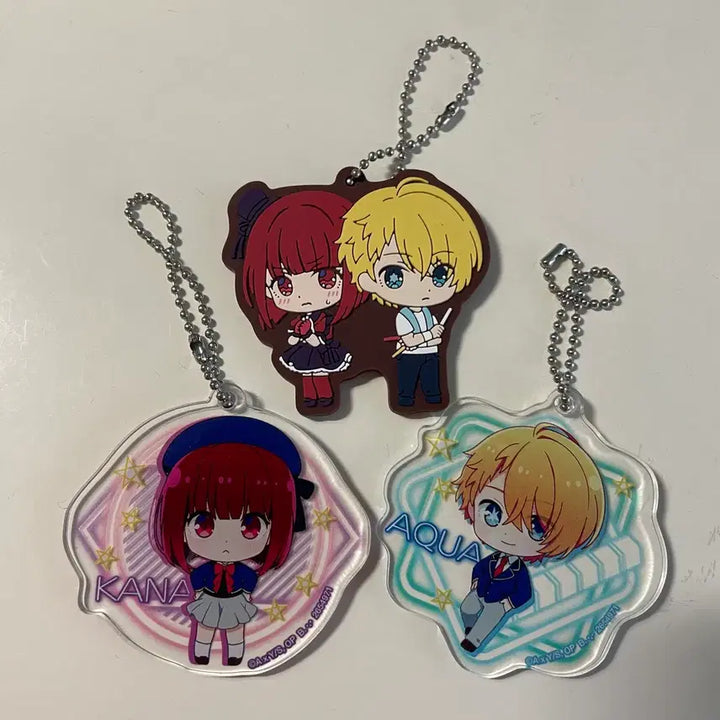 [BUNJANG] Oshi no Ko Aqua Arima Kana Acrylic Rubber Strap Bundle Set / (일괄)최애의아이 호시노 아쿠아 아리마카나 아크릴 가챠 러버스트랩  키링