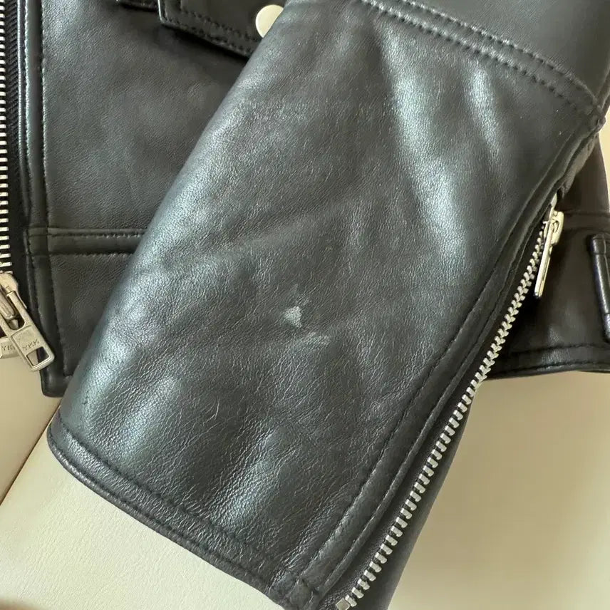 [BUNJANG] 206 Homme Black Leather Rider Jacket / 206옴므 블랙 레더 라이더 자켓