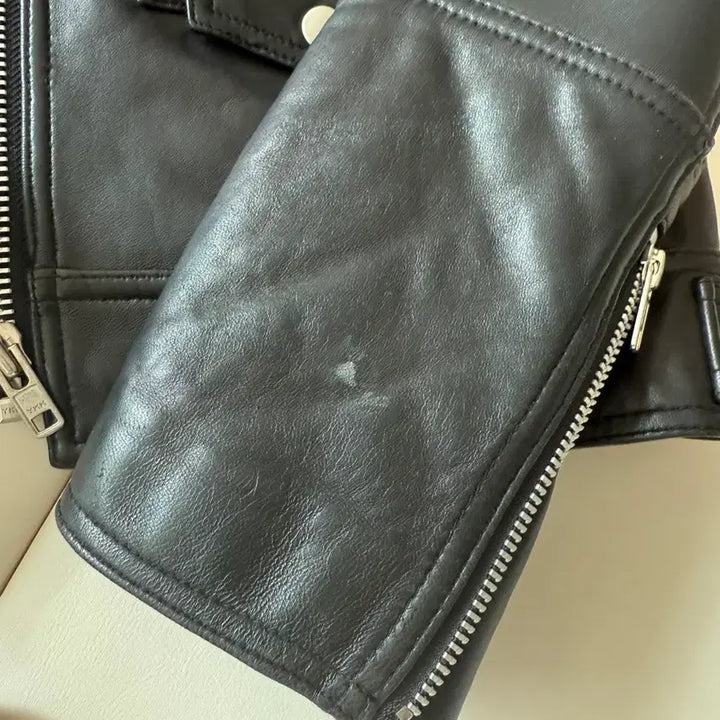 [BUNJANG] 206 Homme Black Leather Rider Jacket / 206옴므 블랙 레더 라이더 자켓
