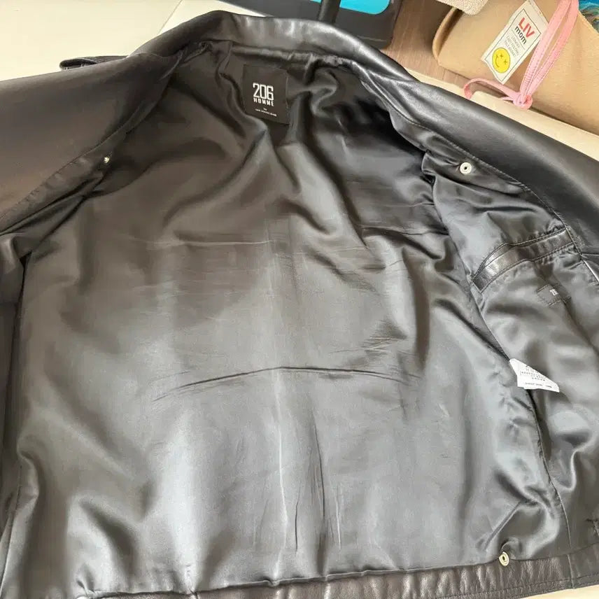 [BUNJANG] 206 Homme Black Leather Rider Jacket / 206옴므 블랙 레더 라이더 자켓
