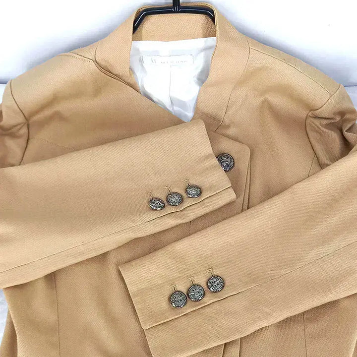 [BUNJANG] It MICHAA Women's Spring/Autumn 3-Button Linen Blend Jacket Beige / 잇미샤 여성 춘추 3버튼 마혼방 자켓 베이지 (HU43071)