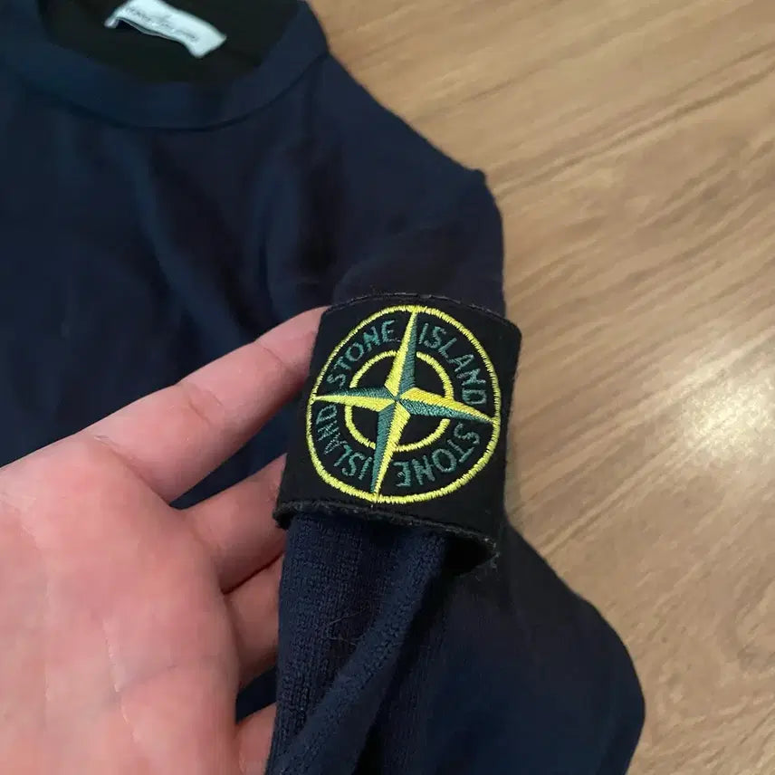 [BUNJANG] Stone Island Dark Navy Knit Sweater / 스톤아일랜드 다크네이비 니트