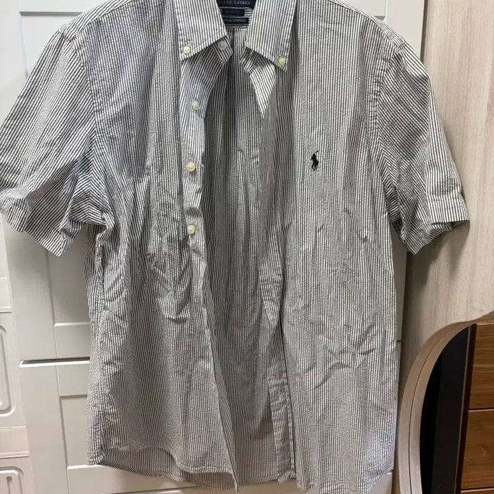 [BUNJANG] Polo Seersucker Short Sleeve Shirt / 폴로 시어서커 반팔m