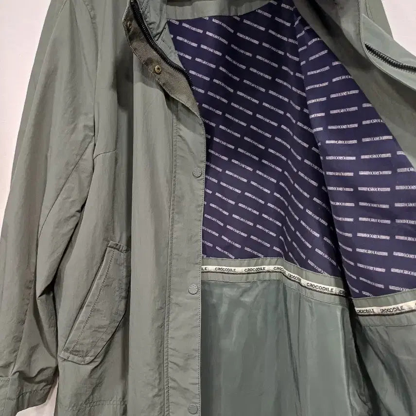 [BUNJANG] Crocodile Travel Long Coat / 크로커다일 트래블 야상 롱 코트