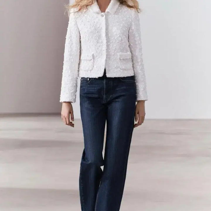 [BUNJANG] ZARA ZW Collection Tweed Sequin Jacket / 자라 ZW COLLECTION 트위드 시퀸 재킷 자켓