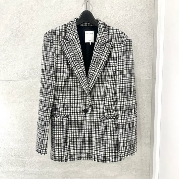 [BUNJANG] Sandro Check Pattern Jacket / 산드로 Sandro 체크 자켓