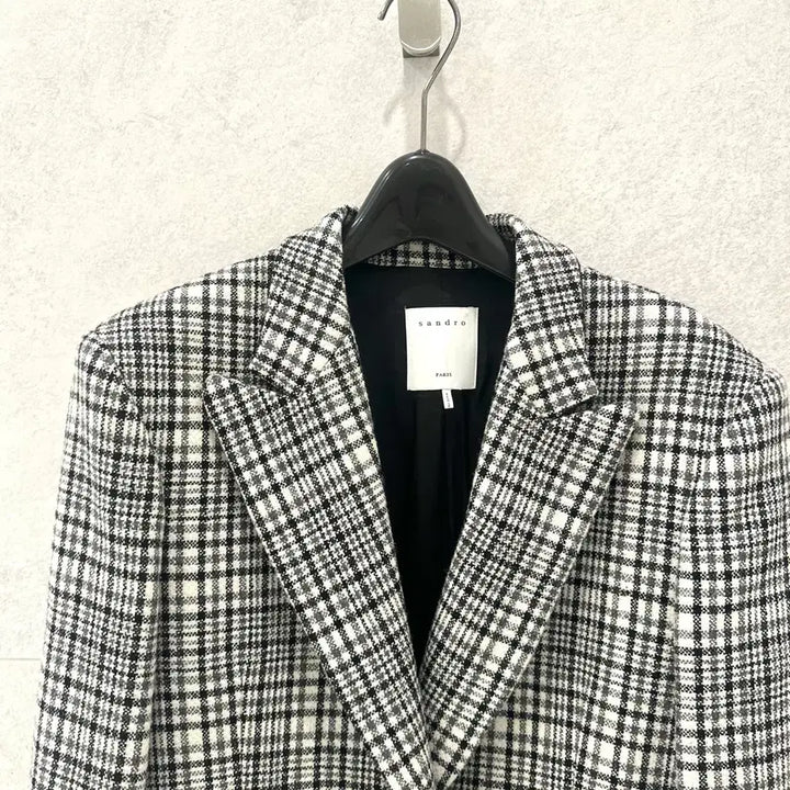 [BUNJANG] Sandro Check Pattern Jacket / 산드로 Sandro 체크 자켓