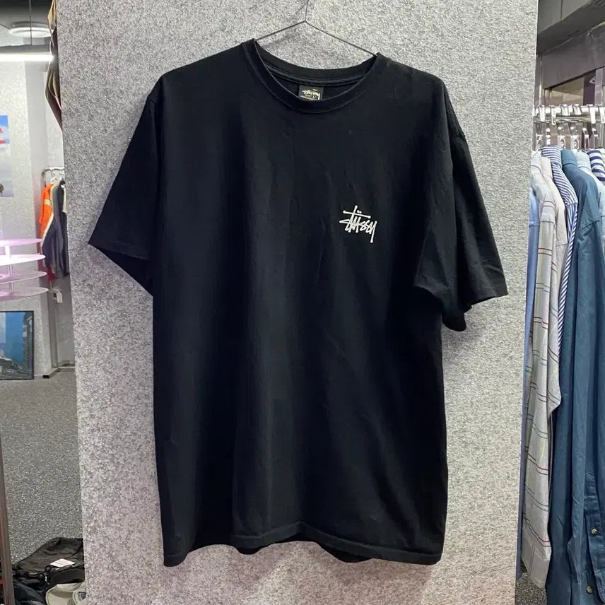 [BUNJANG] Stussy Big Logo Black T-shirt / 스투시 빅로고 블랙 반팔티 B4236