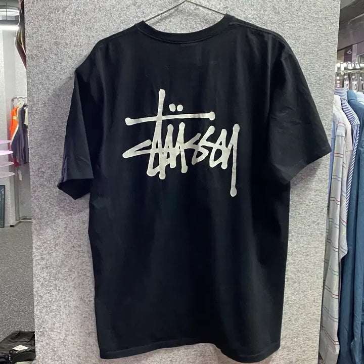 [BUNJANG] Stussy Big Logo Black T-shirt / 스투시 빅로고 블랙 반팔티 B4236