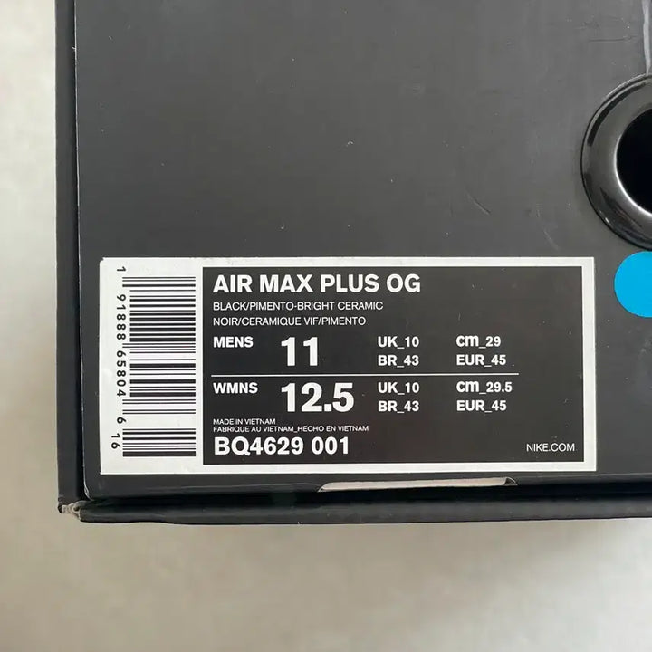 [BUNJANG] Nike Air Max Plus TN OG Orange Sneakers / [290] 나이키 에어맥스 플러스 TN 오렌지 OG