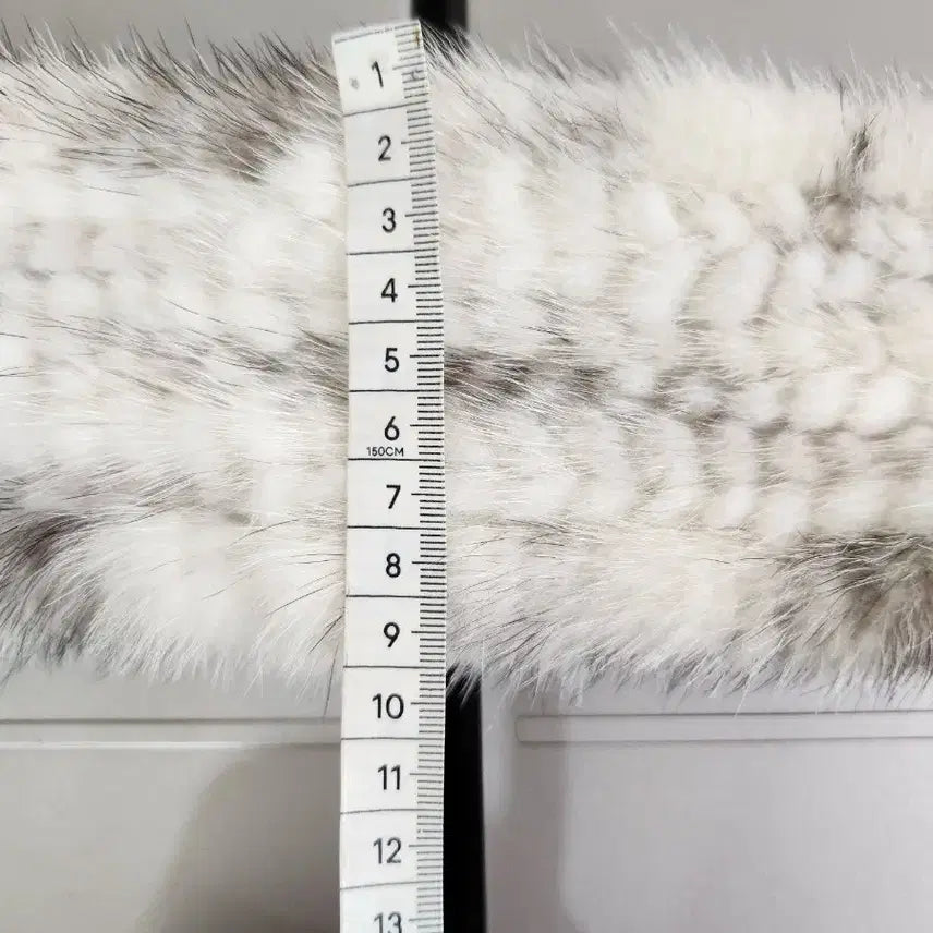 [BUNJANG] White Mink Fur Muffler / 화이트 밍크 퍼 머플러