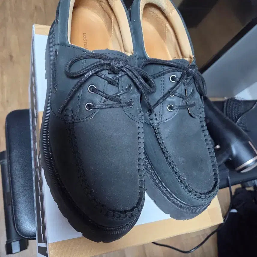 [BUNJANG] Lost Garden Harbor Black Boat Shoes / 로스트가든 하버 블랙 보트 슈즈 44