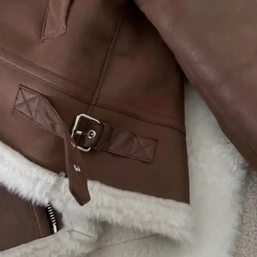 [BUNJANG] Seeer Faux Shearling Jacket / 씨어 무스탕 양털자켓 퍼무스탕