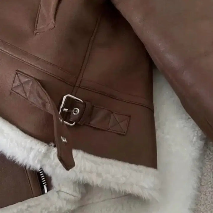 [BUNJANG] Seeer Faux Shearling Jacket / 씨어 무스탕 양털자켓 퍼무스탕