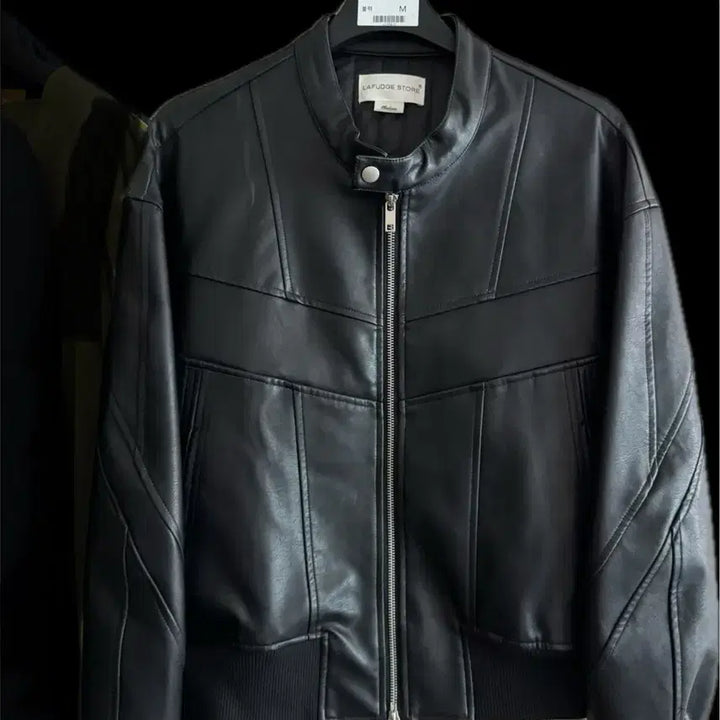 [BUNJANG] Lafarge Store Buffing Leather Rider Jacket / 라퍼지스토어 버핑 레더 라이더자켓