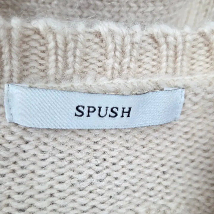 [BUNJANG] SPUSH Ivory Pattern Knit Sweater / 빈티지 만원샵 SPUSH 아이보리 패턴 니트