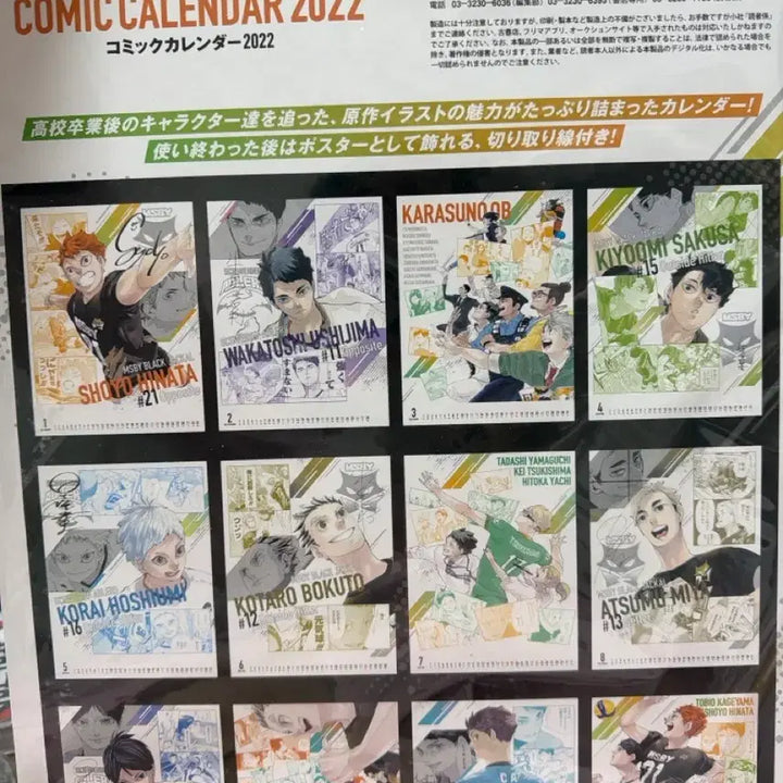 [BUNJANG] Haikyu 2022 Original Art Exhibition Calendar / 하이큐 2022 원화전 달력