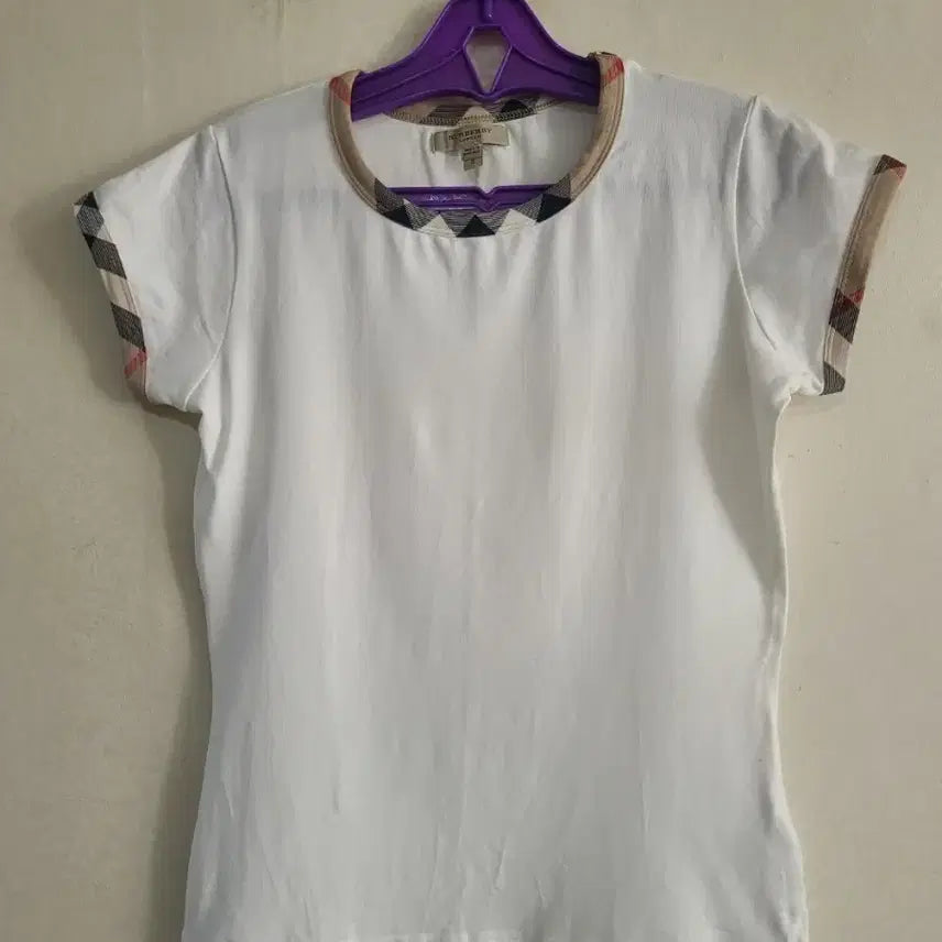 [BUNJANG] Burberry Check Trimmed T-shirt / 버버리 반팔티S