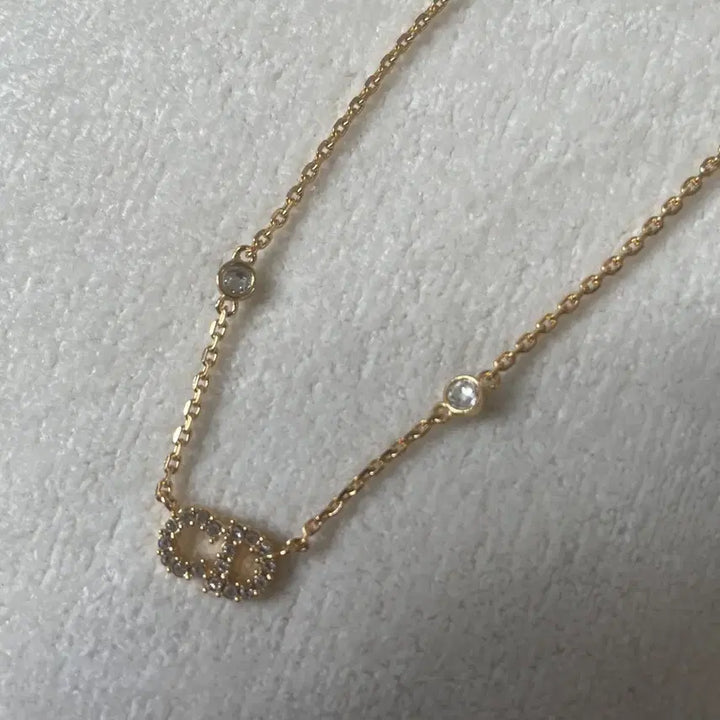[BUNJANG] Dior CD Logo Gold Necklace / 디올 CD 로고 골드 목걸이