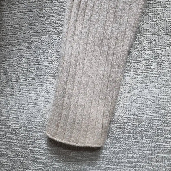 [BUNJANG] Unbranded Ivory Ribbed Knit Cardigan / 라229 골지 니트 가디건