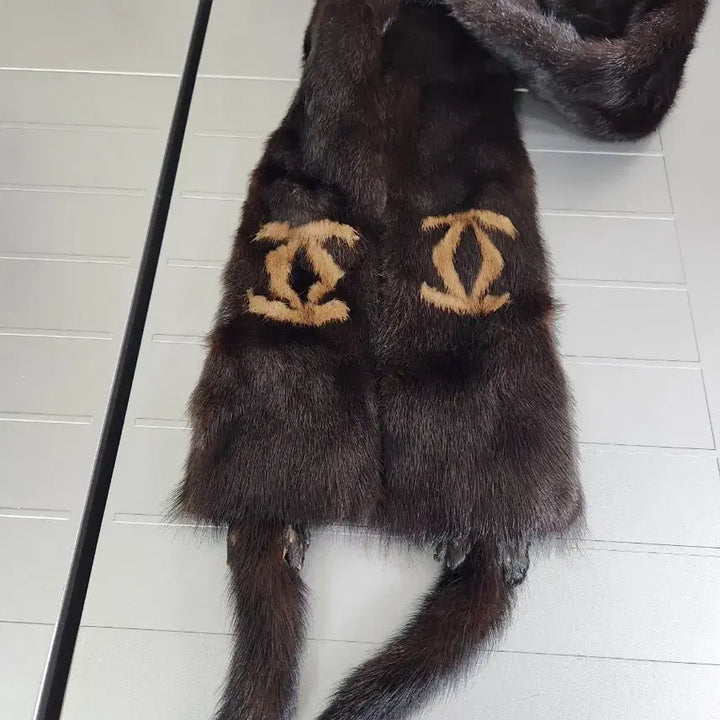[BUNJANG] Mink Tail Muffler Brown / 밍크 꼬리 머플러 브라운