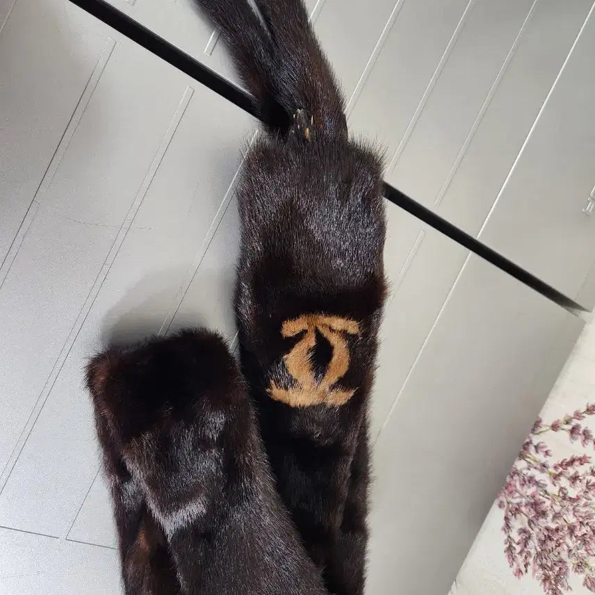 [BUNJANG] Mink Tail Muffler Brown / 밍크 꼬리 머플러 브라운