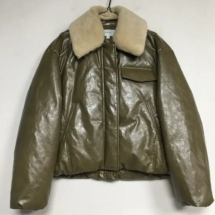 [BUNJANG] On&On Faux Fur Collar Leather Goose Down Jacket / 25 온앤온 신상 퍼카라 레더 구스 패딩 85