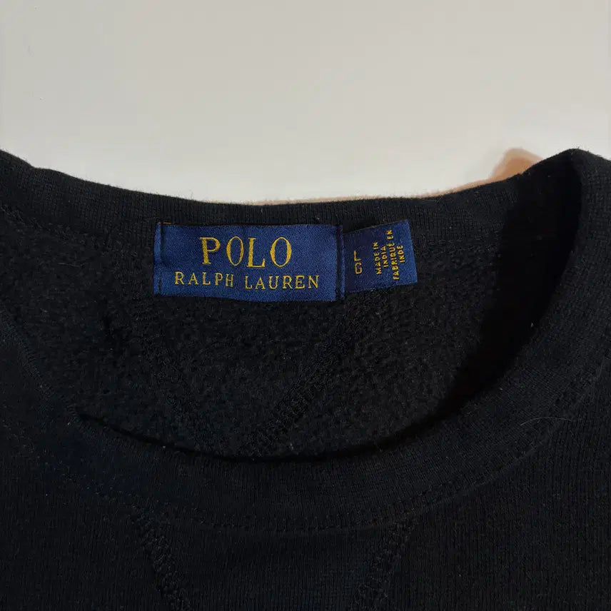 [BUNJANG] Polo Ralph Lauren Embroidered Logo Black Sweatshirt / 폴로랄프로렌 자수 로고 블랙 맨투맨