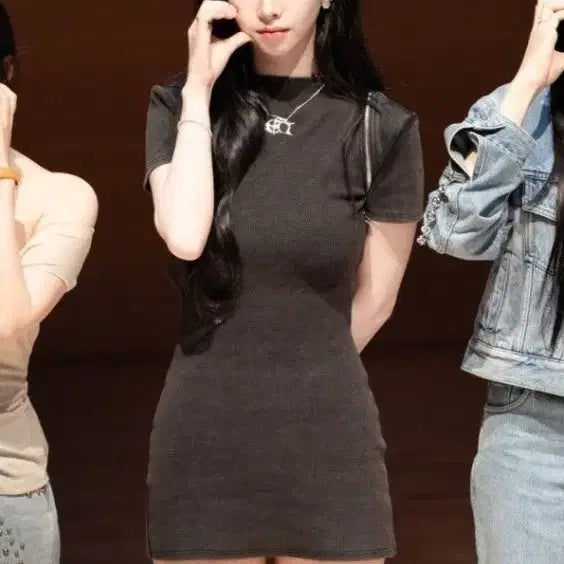 [BUNJANG] Ever Arcania Karina Cutout Mini Dress / 에버아르카나 카리나 착용 원피스 컷아웃 원피스 팬싸 에스파