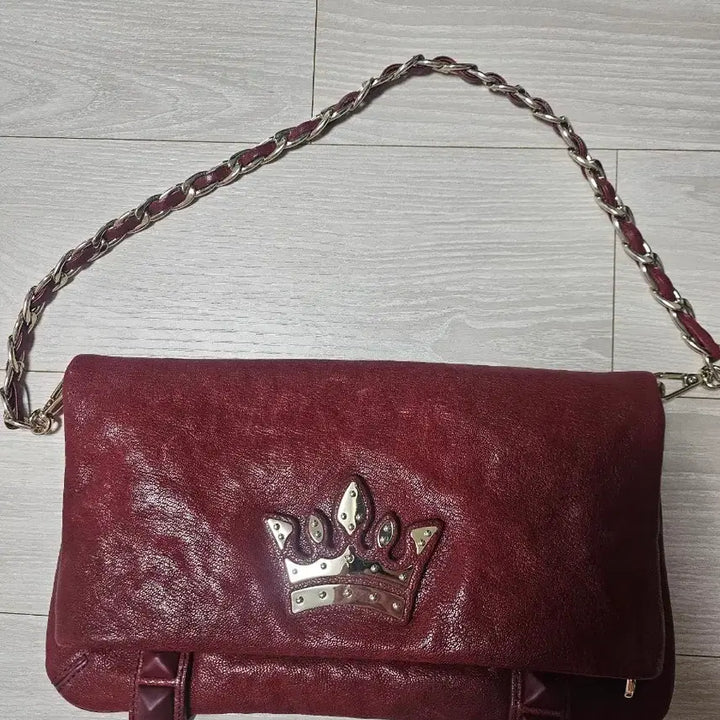 [BUNJANG] J.ESTINA Burgundy Clutch Bag / 제이에스티나백