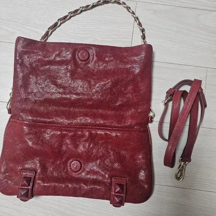 [BUNJANG] J.ESTINA Burgundy Clutch Bag / 제이에스티나백