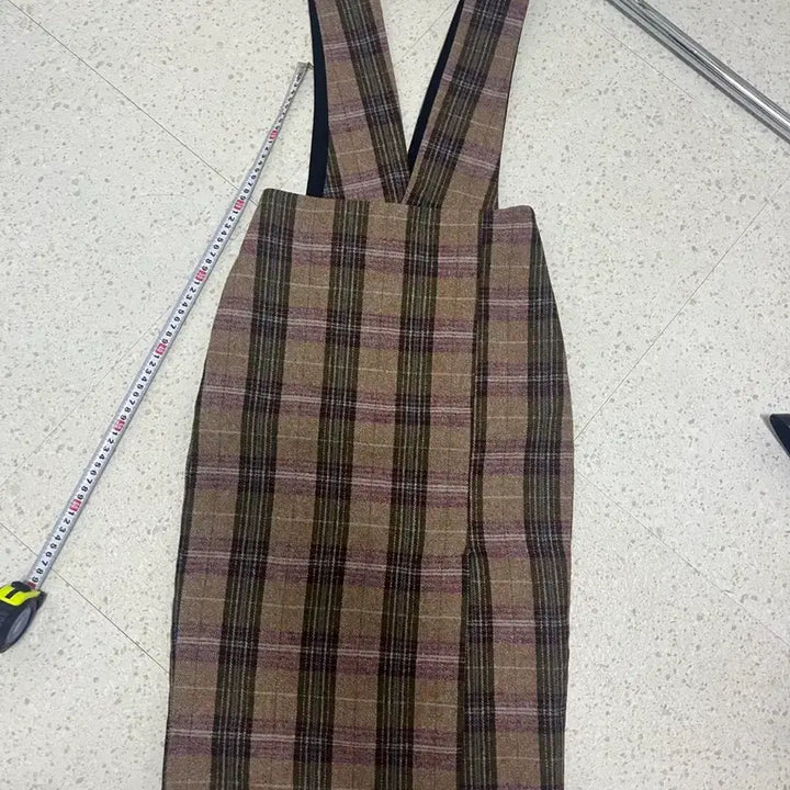 [BUNJANG] 44 Checkered Bustier Dress Skirt / 44 체크 뷔스티에 원피스 스커트