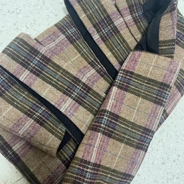 [BUNJANG] 44 Checkered Bustier Dress Skirt / 44 체크 뷔스티에 원피스 스커트