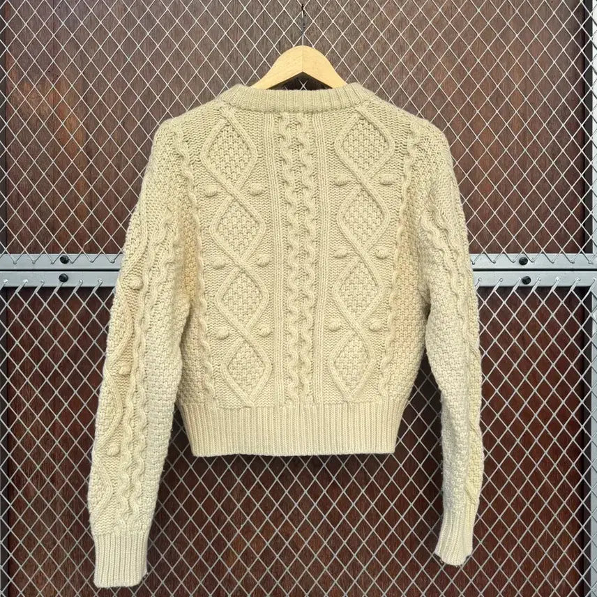 [BUNJANG] oursaalty Vintage Cable Knit Cream Cardigan / 아우어솔티 oursaalty 빈티지 케이블 크림 가디건 니트 F
