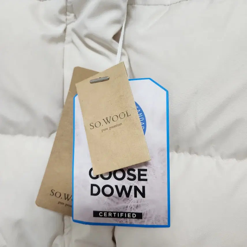 [BUNJANG] SO.WOOL Goose Down Lightweight Padded Vest Ivory (55-66) / 택O.새것)SO.WOOL 구스다운 경량 패딩 조끼 아이보리 55-66